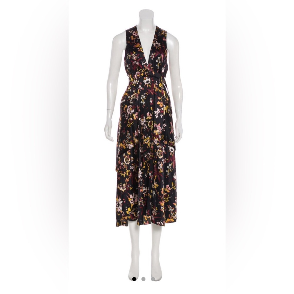 ALC floral silk Midi dress
